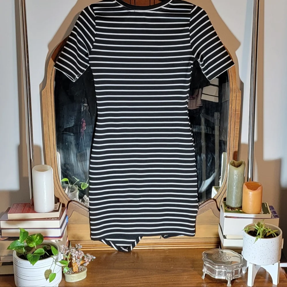 IRIS Black and White Striped Dress - Picture 2 of 2